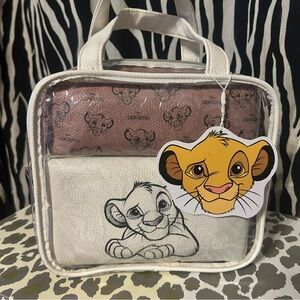 Disney’s  The Lion King 3 piece cosmetic -Makeup Bag Set